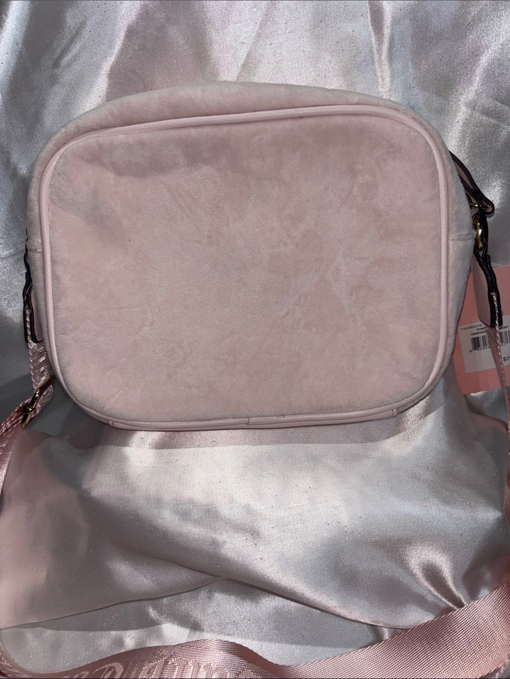 Juicy Couture Light Pink Rhinestone Logo Crossbody Bag - Picture 2 of 3